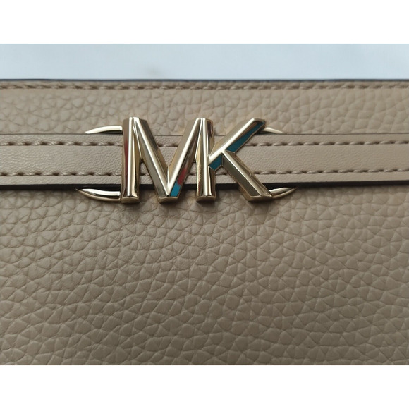 Michael Kors Reed Camel Leather Credit Card Bifold Snap Wallet - NWT $298 - Picture 3 of 14